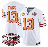 Men's Tampa Bay Buccaneers #13 Mike Evans White F.U.S.E. 2024 NFC South Champions With 4-Star C Patch Limited Stitched Jersey,baseball caps,new era cap wholesale,wholesale hats